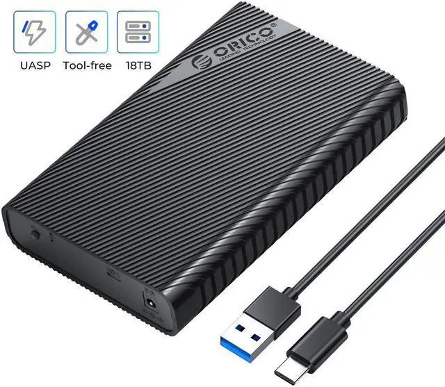 Main image of ORICO 3.5 '' HDD Hard Drive Enclosure USB3.1 GEN1 Type-C HDD Case USB3.1 Type-C to SATA 3.0 6Gbps External Hard Drive Case (3521C3)