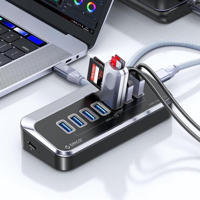 ORICO USB Hub 10Gbps with 2 USB A Ports+2 USB C Ports, USB 3.2