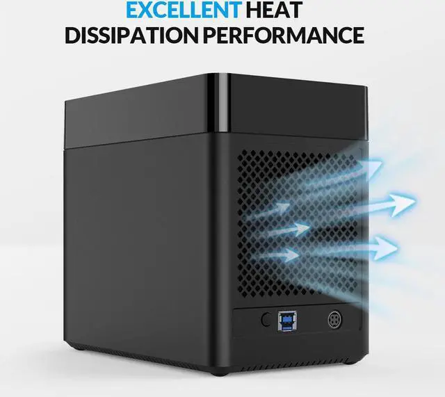 Alt view image 6 of 6 - ORICO 5 Bay Hard Drive Enclosure USB 3.0 to SATA 3.5 inch Enclosure Magnetic Tool-Free External HDD SSD Enclosure Storage Case for Data Backup Support Up to 90TB 5x18TB