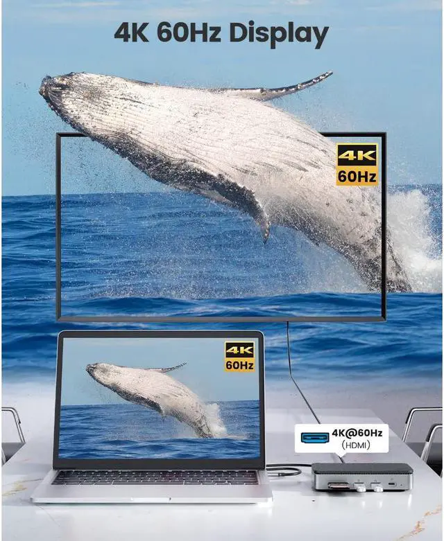 Alt view image 5 of 7 - ORICO USB C HUB with NVMe/SATA SSD Enclosure 10 In 1 Type C Docking Station PD 100W Charging USB3.2 10Gbps HDMI RJ45 SD/TF Adapter Compatible for MacBook HP Lenovo Laptops DPM2P9