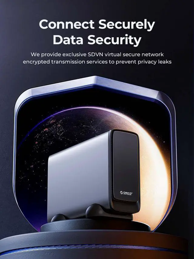 Alt view image 4 of 7 - ORICO MetaCube Pro 2.5'' 3.5" Enterprise Storage NAS with Multi-account Usage Double Encryption Data Sharing for 7x24 Hours Work High-Speed Gigabit Ethernet(CD3520)-Diskless