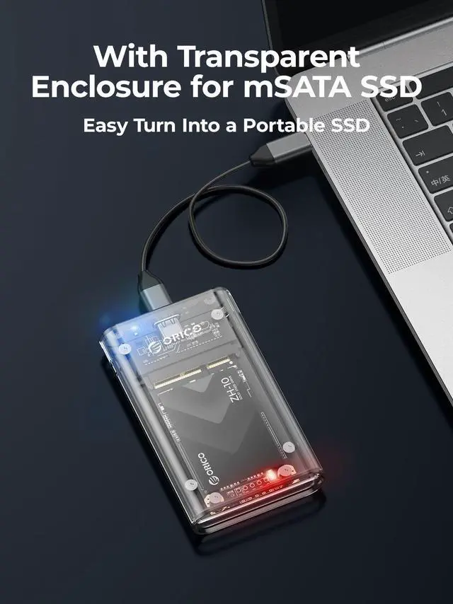 Alt view image 4 of 7 - ORICO SSD mSATA 256GB Internal Solid State Drive SATA III High Performance Hard Drive for Desktop Laptop SATA III 5Gb/s 128GB/256GB/512GB/1TB/2TB