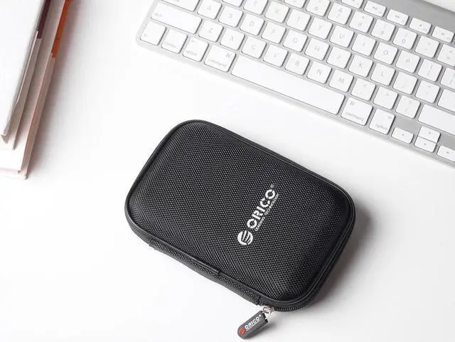 Alt view image 7 of 7 - 2 Pack ORICO 2.5 inch Portable External Hard Drive Protection Bag Dual Buffer Layer HDD Protector Case - Black(PHD-25) Black 2 Pack
