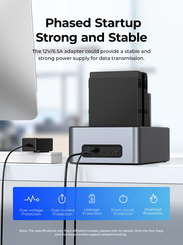 ORICO 5-Bay SATA Hard Drive Docking Station For 2.5/3.5 Inch HDD/SSD - USB 3.0