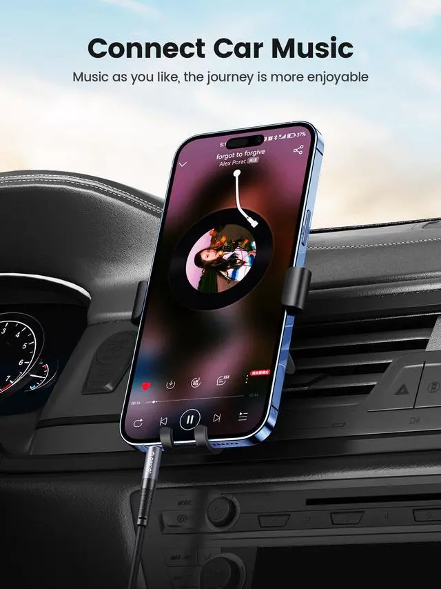 Alt view image 4 of 7 - ORICO 3.5mm Aux Cable Jack Audio Cord Male to Male Hi-Fi Sound Liquid Silicone for Headphones iPhone Speaker Car iPad 6.56ft Straight-Orange