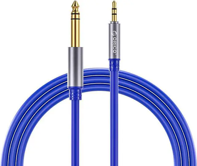 Main image of ORICO 3.5mm to 6.35mm Audio Cable 1/8 to 1/4 Stereo Cable Aux Cord Hi-Fi Sound Liquid Silicone for Guitar Amplifiers Laptop 16ft Straight-Blue