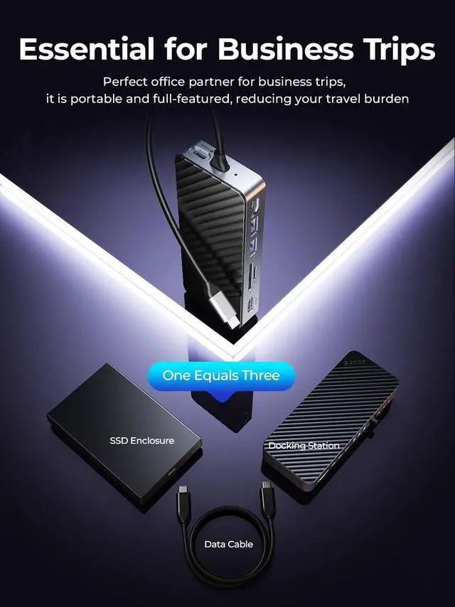 Alt view image 5 of 7 - ORICO USB C HUB with SSD Enclosure Laptop Docking Station with 4K 60Hz HDMI-Com 100W PD SD/TF 10Gbps M.2 NVME SATA SSD 8TB