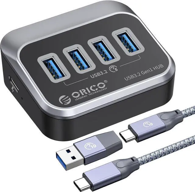 Main image of ORICO 4 Port USB 3.2 HUB Type USB C Splitter With 5V2A Type C Power Port, C to C cable, USB A Adapter for MacBook Accessories