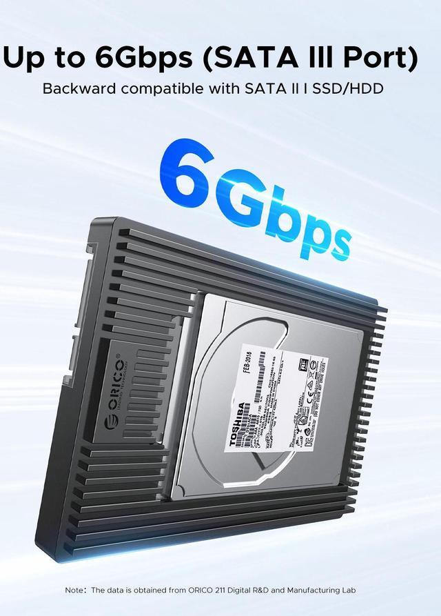 Alt view image 6 of 7 - ORICO NEW 2.5 SSD SATA to 3.5 Hard Drive Adapter Internal Drive Bay Converter Mounting Bracket Caddy Tray for 7 / 9.5 / 12.5mm 2.5 inch HDD / SSD with SATA III Interface(D2SS-6G)