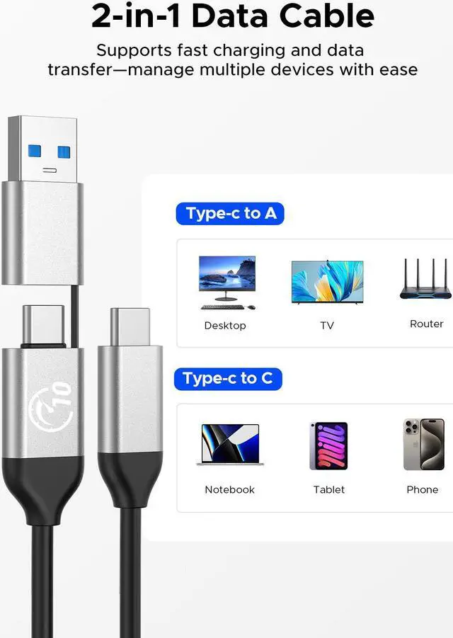 Alt view image 6 of 7 - ORICO 5 Bay DAS Hard Drive Enclosure Daisy Chain Type-C USB 3.1 Gen2 (10Gbp/s)  2.5/3.5 inch HDD SSD for Enterprise Class Data Storage Aluminum  (9958C3)