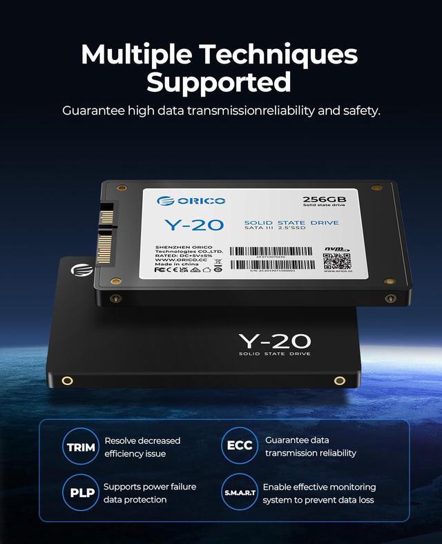 Alt view image 6 of 6 - ORICO 1TB SSD SATA III 6Gbps 2.5" NAND Internal Solid State Drive Data Storage for PC laptop Desktop