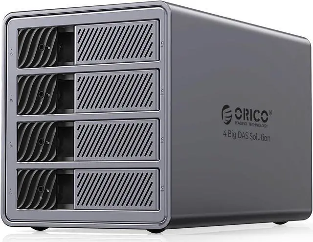 Main image of ORICO 4 Bay Hard Drive Enclosure Support 8 RAID Modes USB 3.0 External Hard Drive Docking Station for 3.5inch SATA SSD HDD,up to 88TB,Alluminum DAS PRO Expansion Backup
