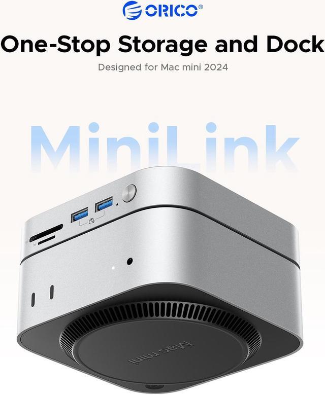 MiniLink 7-in-1 Dock with M.2 SSD Enclosure for Mac mini