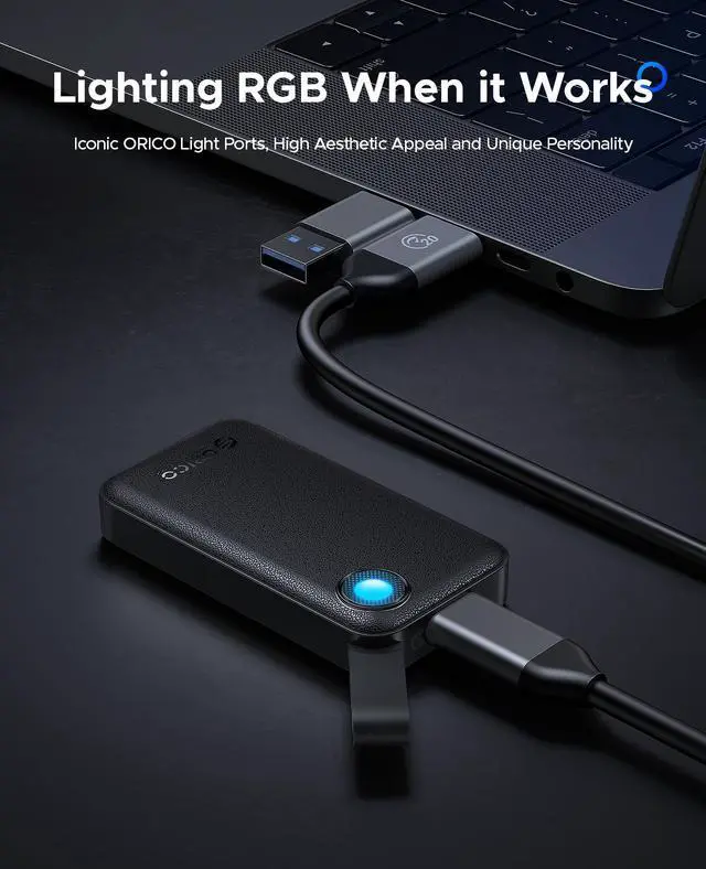 Alt view image 6 of 7 - ORICO Portable SSD 512GB External Solid State Drive, Read Speeds Up to 2050MB/s Exteral SSD for Students, Professionals Black