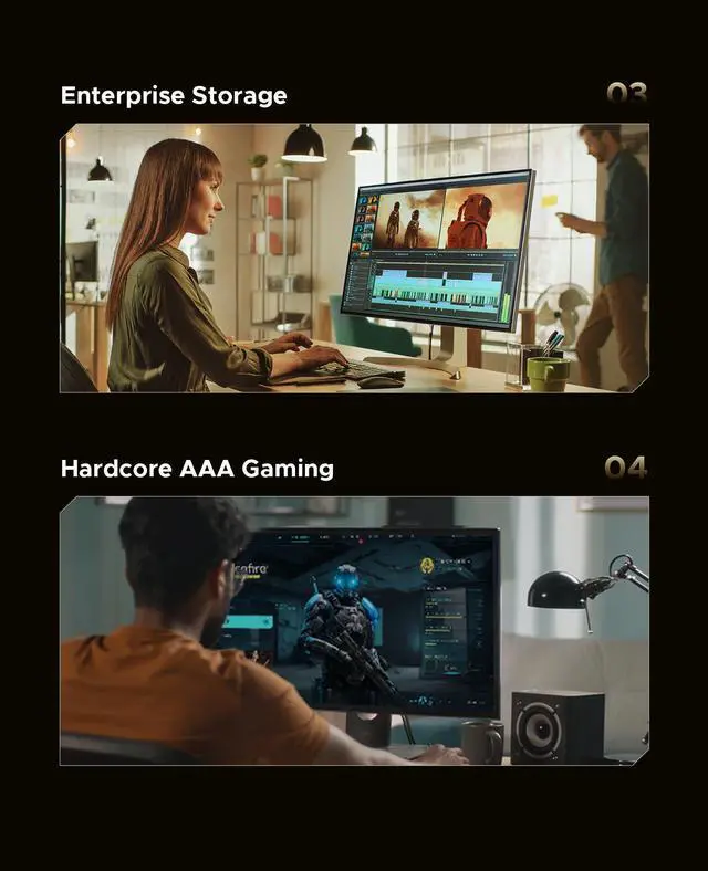 Alt view image 5 of 7 - ORICO NVMe M.2 SSD Read Speed Up to 7400Mb/s 2TB M.2 SSD PCle Gen4x4 NVMe2.0 Ultra-Fast Solid State Drive with Heatsink Cooling Copper for PC Desktop Laptop Game-Player
