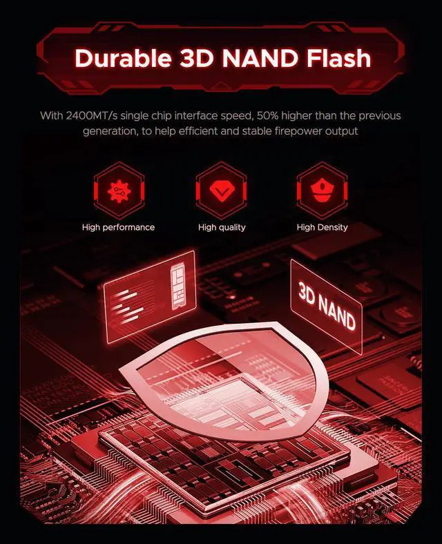 Alt view image 5 of 7 - ORICO X7000 1TB M.2 NVMe SSD PCIe Gen4*4 M.2 2280 Solid State Drive Read Speeds Up-to 7400MB/s for High End Computing, Gaming, and Heavy Duty Workstations