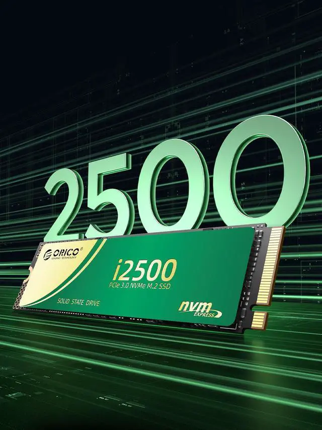 Alt view image 5 of 7 - ORICO i2500 128GB M.2 NVMe SSD, PCIe Gen3x4 M2 2280 SSD, Up to 1700MB/s Read & 1100MB/s Write, 3D NAND Flash Internal Solid State Drive with SLC Cache, Compatible with Laptops PC Desktops 128GB