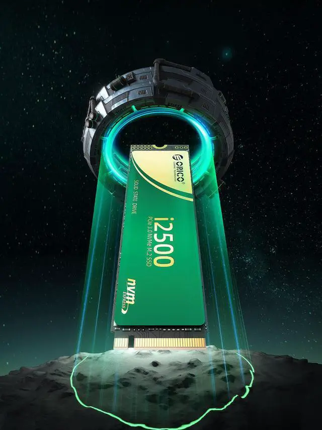 Alt view image 4 of 7 - ORICO i2500 128GB M.2 NVMe SSD, PCIe Gen3x4 M2 2280 SSD, Up to 1700MB/s Read & 1100MB/s Write, 3D NAND Flash Internal Solid State Drive with SLC Cache, Compatible with Laptops PC Desktops 128GB