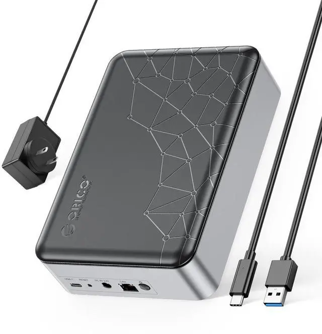 Main image of ORICO Network Attached Storage 3.5'' Type-C HDD/SSD Household Storage with Automatic Backup Remote Access & Share Data(Diskless) | Magnetic Lid | 1GB DDR4 RAM & Quad-Core CPU