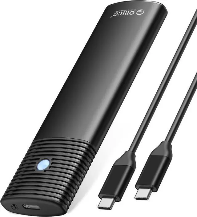 Main image of ORICO Aluminum M.2 NVMe SSD Enclosure , Tool-Free 10Gbps USB C Adapter, USB 3.2 M.2 NVMe Reader, External SSD Case Thunderbolt 3 Compatible, Supports 4TB 2230/2242/2260/2280 PCIe M-Key SSDs-PWM2-BK