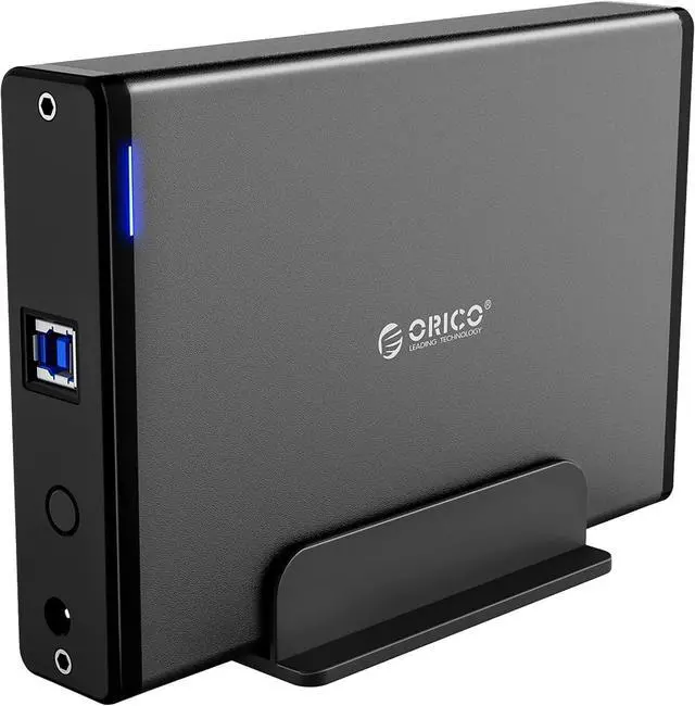 Main image of ORICO 3.5 Inch External Hard Drive Enclosure with Removable Enclosure USB 3.0 to SATA 3.0 5Gbps for SATA 3.5 Inch HDD with 12V 2A Power Supply Adapter (16TB Max, Blue Display) 7688U3