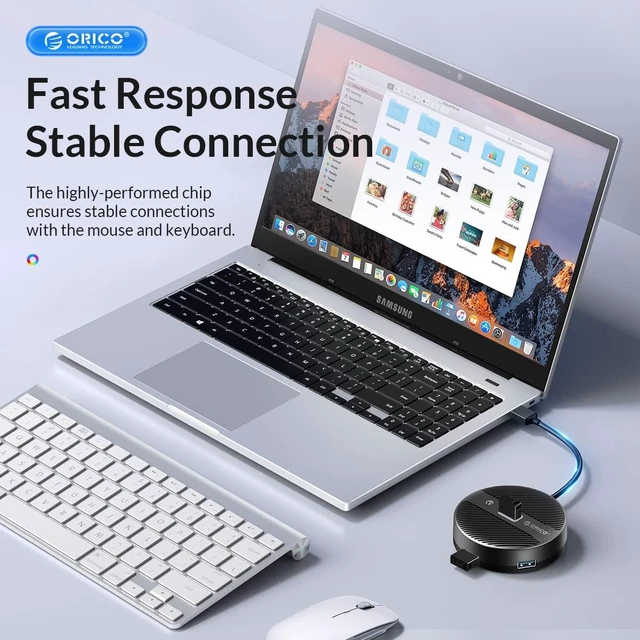 Alt view image 6 of 7 - ORICO USB Hub, 5Gbps USB Extender USB-A Splitter with 180cm Cable