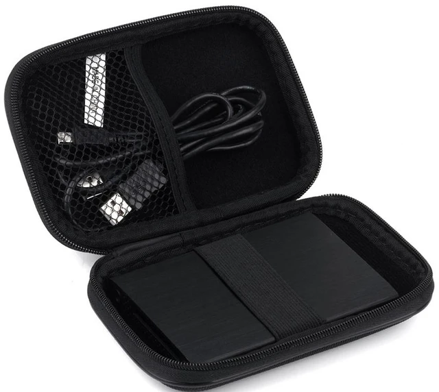 Alt view image 3 of 14 - ORICO Hard Drive Case 2.5 inch External Drive Storage Carrying Bag Waterproof Shockproof with Inner Size 5.5x3.5x1.0inch for Organizing HDD and Electronic Accessories, Black(PHD-25)