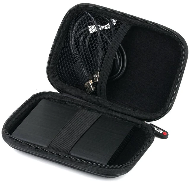 Alt view image 5 of 14 - ORICO Hard Drive Case 2.5 inch External Drive Storage Carrying Bag Waterproof Shockproof with Inner Size 5.5x3.5x1.0inch for Organizing HDD and Electronic Accessories, Black(PHD-25)