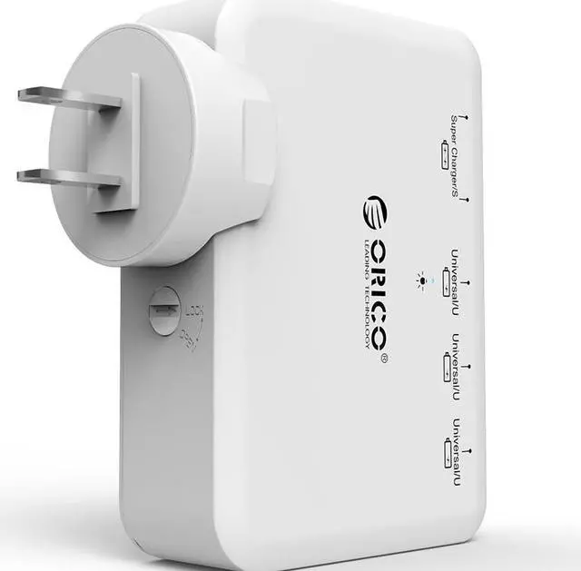Alt view image 2 of 6 - ORICO DCAP-5U 5-Port USB Wall Charger Adapter for iPhone 7/7Plus/6S/6S P/5SE/iPad/LG/Samsung/HTC/Nexus and More - White