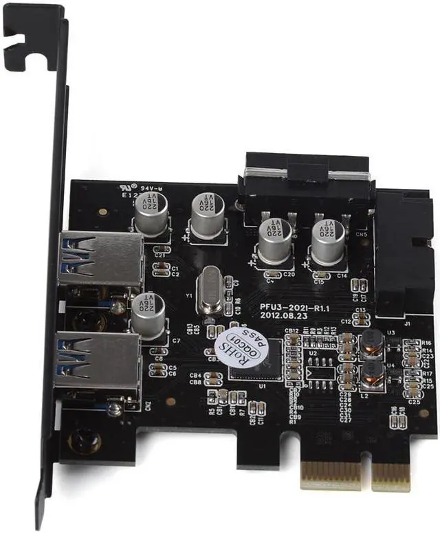 Alt view image 3 of 7 - PCI-E Expansion Card Adapte, ORICO 2 Port USB3.0 PCI Express Host Controller Card 4PIN to 15 PIN Power Cable (2 Port & 19PIN )Internal Card with Power Cable for Mac OS Windows XP / Vista ( PME-4UI )
