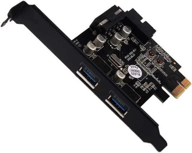 Alt view image 2 of 7 - PCI-E Expansion Card Adapte, ORICO 2 Port USB3.0 PCI Express Host Controller Card 4PIN to 15 PIN Power Cable (2 Port & 19PIN )Internal Card with Power Cable for Mac OS Windows XP / Vista ( PME-4UI )