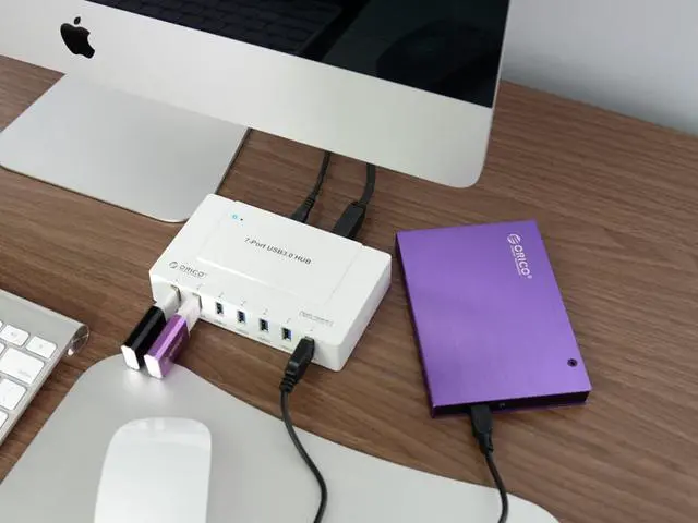 Alt view image 4 of 5 - ORICO  7 Port USB 3.0 SuperSpeed Hub with 36W Power Adapter - VIA VL812 Chipset - Windows, Mac OS X, and Linux Support - Full USB 2.0 Backwards Compatibility  -White (H9978-U3)