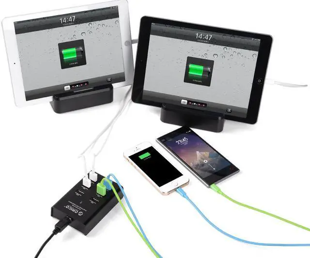 Alt view image 5 of 6 - ORICO DUB-6P 72W 6 Port USB Charging Station - Black