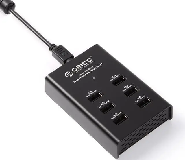 Alt view image 2 of 6 - ORICO DUB-6P 72W 6 Port USB Charging Station - Black