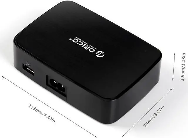 Alt view image 2 of 7 - ORICO 40W 5-Port USB Charger with OTG Access to Android or Windows Smartphones, Tablets, 2x5V 2.4A Charging Ports with Quick Charge Technology and 3x5V 1A Regular Ports - Black (DCT-5U)