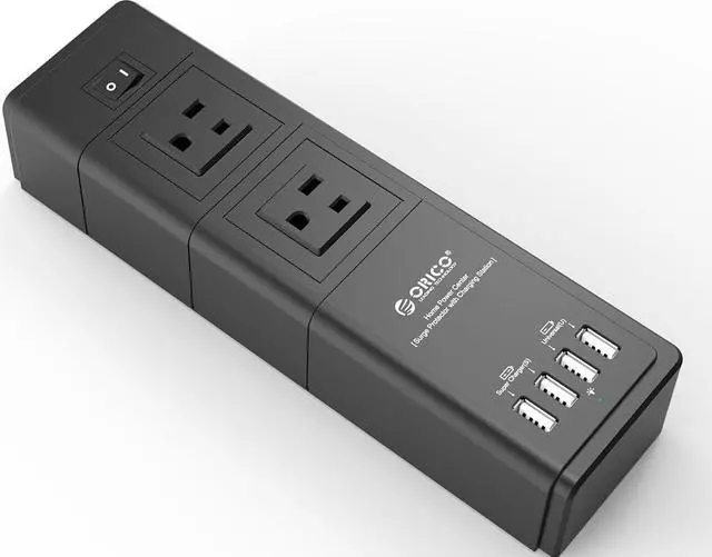 Main image of ORICO HPC-2A4U 2-outlet Surge Protector with 5V/7A/35W 4 Port USB Station with Intelligent Charging IC for iPhone 6 5s 5c; iPad; Galaxy S5 S4; Note 3 2; HTC One; Nexus and most USB-Charged devices