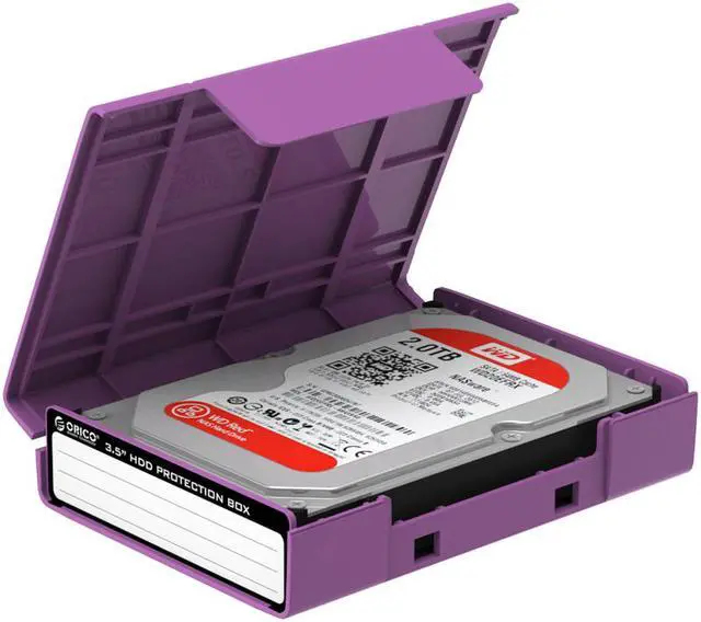 Alt view image 2 of 7 - ORICO PHP-35 Hard Disk Drive HDD Protector, 3.5-Inch Hard Disk Drive Protective Case/Storage Box - Purple