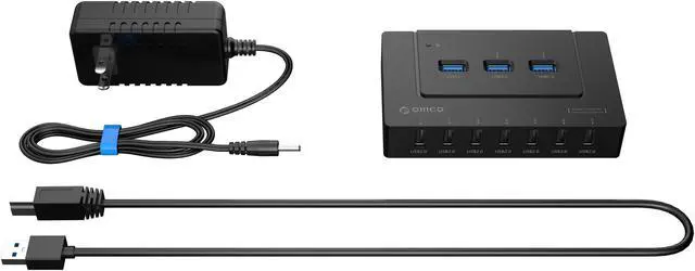 Alt view image 7 of 7 - ORICO H9910-U3-US 10 Ports USB HUB 3 Super Speed USB3.0 Ports and 7 Ports of USB2.0 - Black