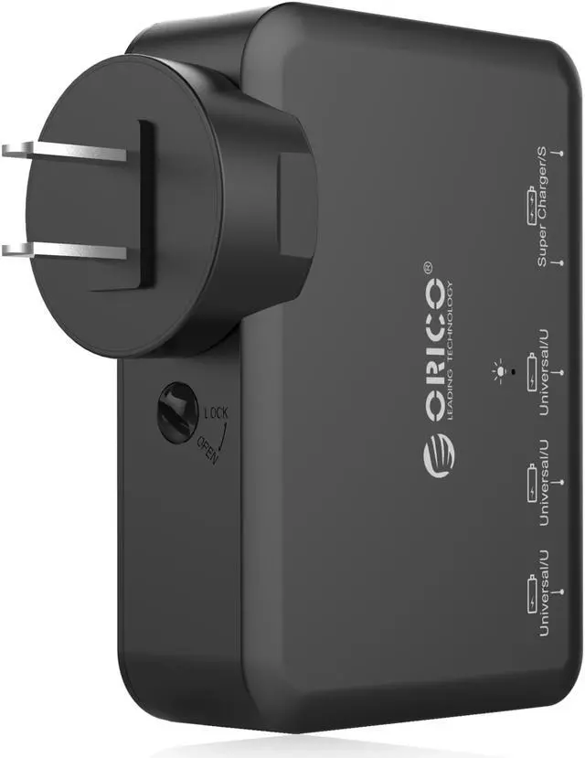 Alt view image 2 of 6 - ORICO DCAP-5U 5-Port USB Wall Charger Adapter - Black