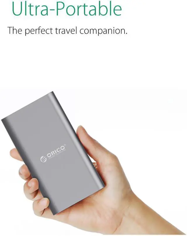 Alt view image 4 of 6 - (Qualcomm Certified Quick Charge 3.0) ORICO QS1-BK 10050 mAh Portable Charger External Battery Pack Power Bank for Phones, Tablet and More