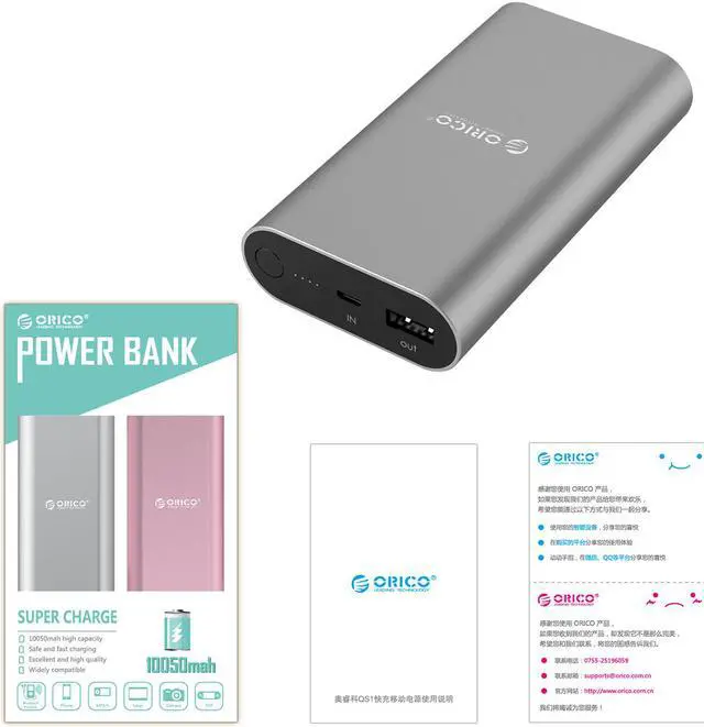 Alt view image 6 of 6 - (Qualcomm Certified Quick Charge 3.0) ORICO QS1-BK 10050 mAh Portable Charger External Battery Pack Power Bank for Phones, Tablet and More