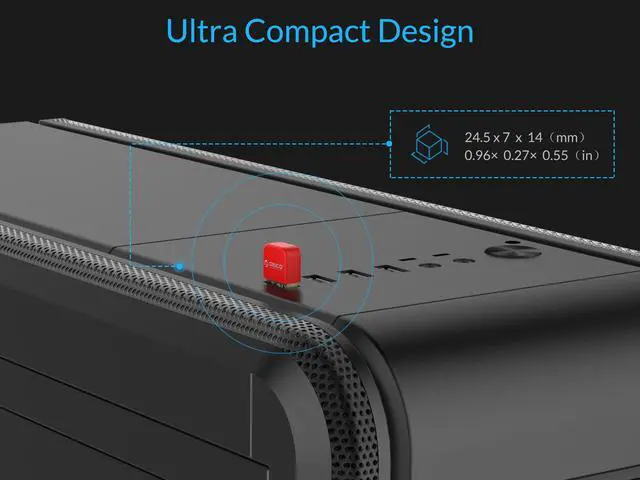 Alt view image 3 of 7 - ORICO USB Bluetooth 4.0 Transmitter Receiver with 3Mbps Data Transfer Rate and 20M Wireless Range -Red
