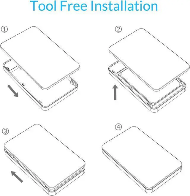 Alt view image 4 of 7 - ORICO USB 3.0 and SATA III UASP Supported 2.5-inch SATA Hard Drive External Enclosure - Sliver (2569S3-V1)