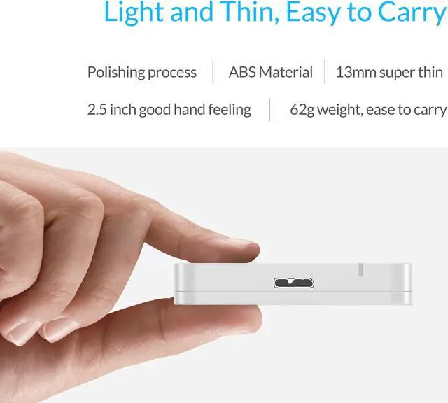 Alt view image 5 of 7 - ORICO USB 3.0 and SATA III UASP Supported 2.5-inch SATA Hard Drive External Enclosure - Sliver (2569S3-V1)