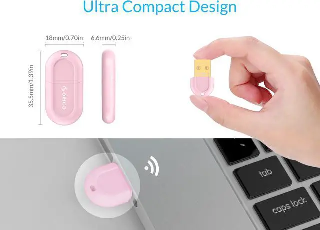 Alt view image 7 of 7 - ORICO Portable Bluetooth 4.0 USB Adapter with 3Mbps Data Transfer Rate and 20M Wireless Range for Windows XP / Vista / Mac OS