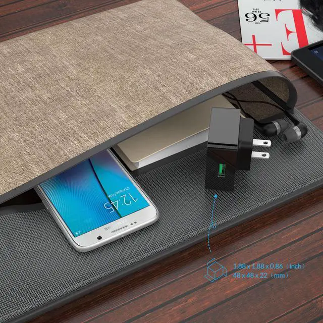 Alt view image 6 of 7 - ORICO Quick Charge 3.0 18W USB Wall Charger for Nexus 6, Galaxy S6/S6 Edge/Note 4/Note Edge, HTC One M8/M9, Sony Xperia Z3/Z2 and More - Black (QTW-1U-US)