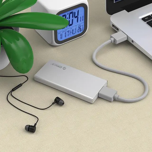Alt view image 7 of 7 - ORICO USB 3.0 High Speed  mSATA HDD Case Box Aluminum  Portable Mobile Enclosure for 1.8 inch SSD  -Silver