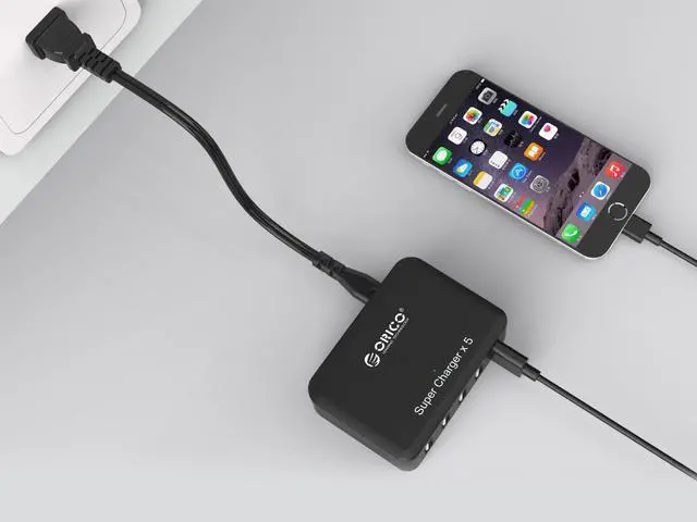 Alt view image 6 of 7 - ORICO 5 Port 5V2.4A Fast Desktop Charger 40W 8A Max USB Travel Smart Charging Station W/ Intelligent Charging IC for iPhone 7 / 7 plus, iPad Air 2 / mini 3, Samsung,HTC