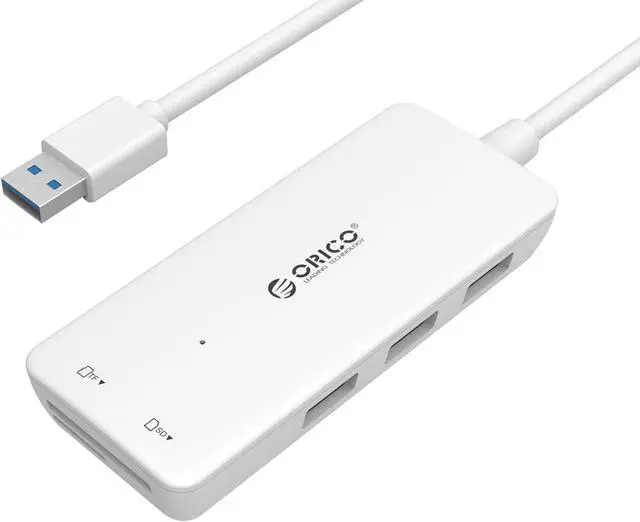 Main image of ORICO 3-Port USB 3.0 HUB with USB 3.0 SD TF Card Reader Combo Hub Card Adapter On the Go 5Gbps for Windows Surface Pro, iMac, MacBook, MacBook Pro, MacBook Air, Mac Mini PCs and Tablets