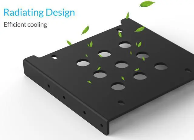 Alt view image 5 of 14 - ORICO 3.5 inch Aluminum hard drive mounting bracket/ adapter fit 3.5" Optical drive bay or hard drive bay for 2.5" IDE,SATA SSd/HDD -Black